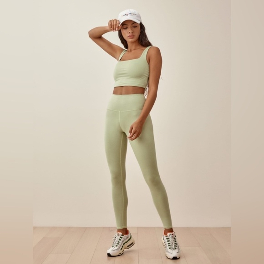 Reformation EcoStretch Sage Green Active Leggings Size XS